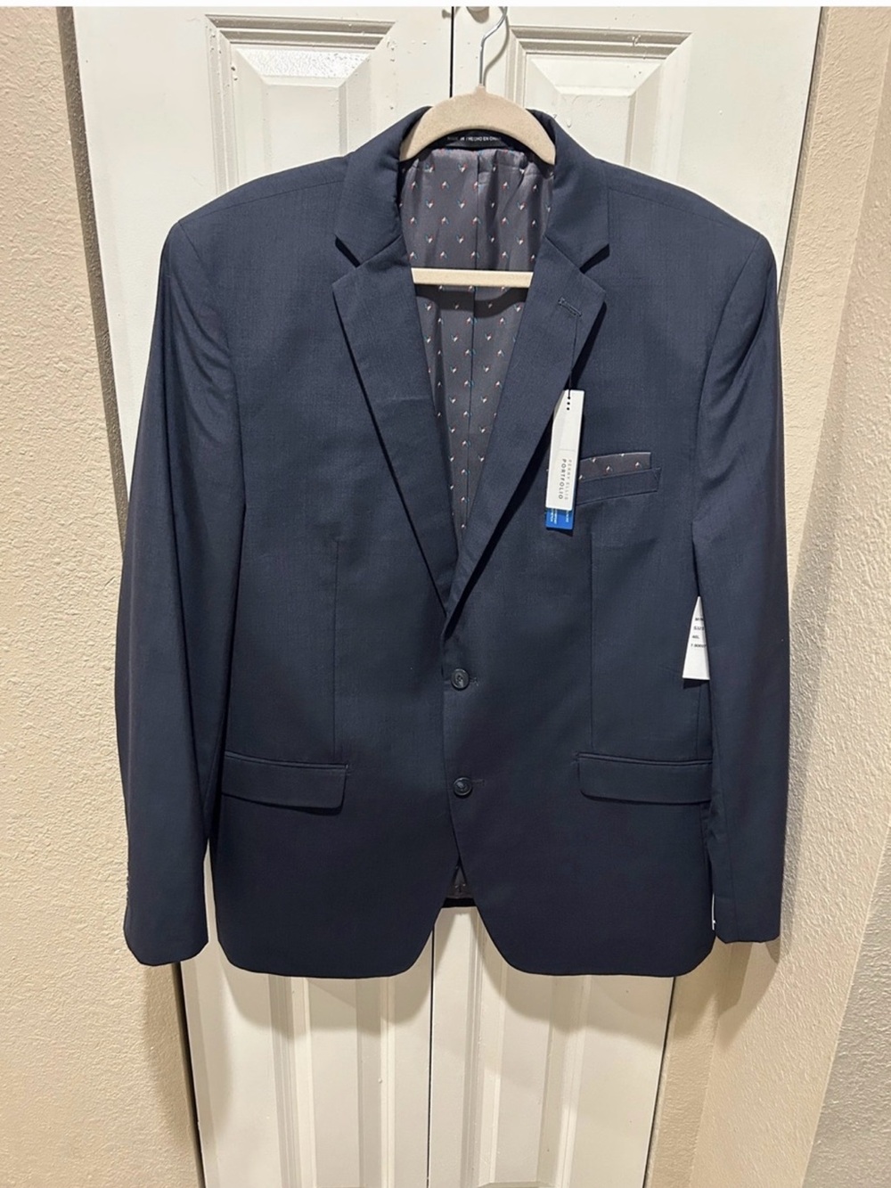 Perry Ellis Dark Navy Two-Button Blazer